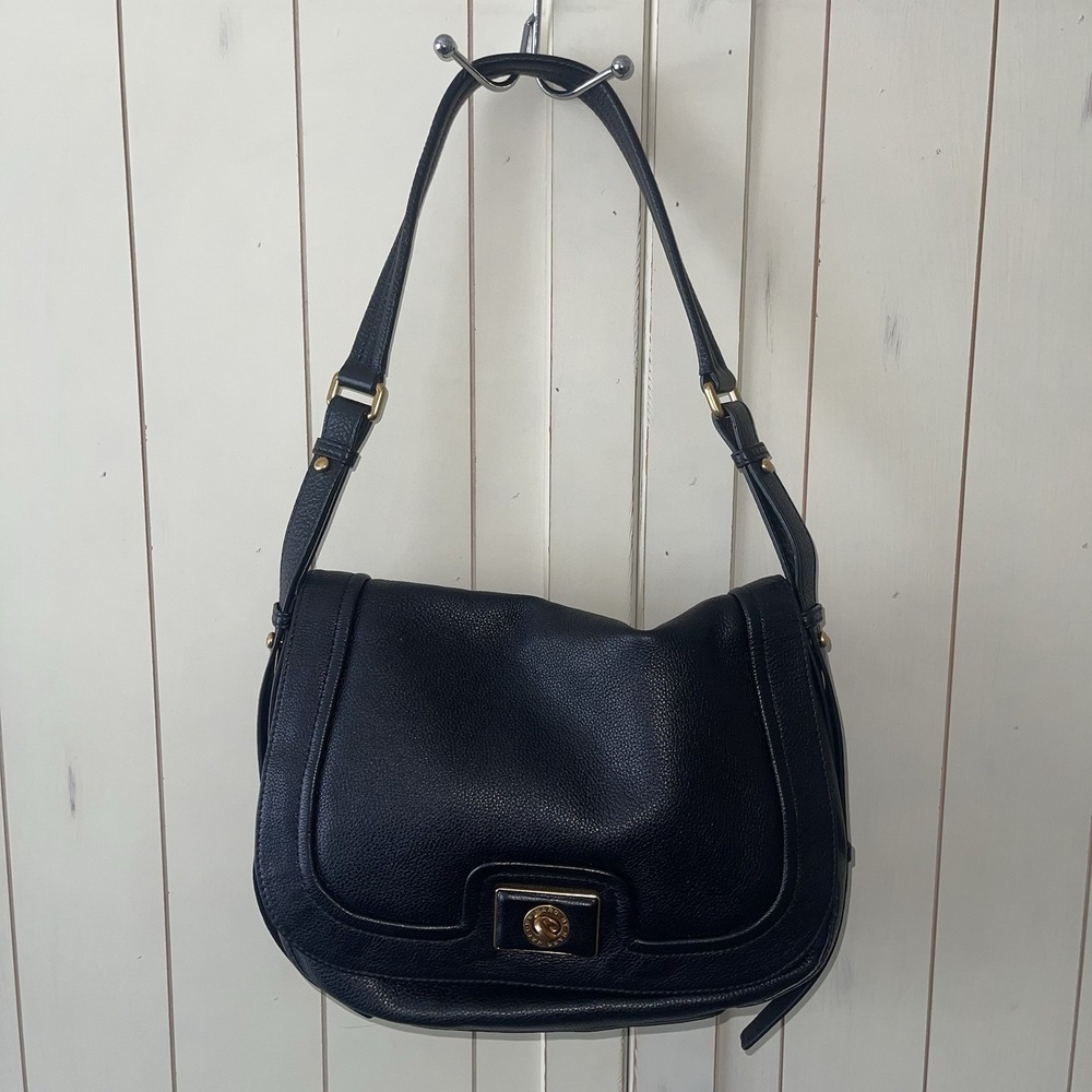 Marc‎ by Marc Jacobs Black Leather Crossbody Bag Gold Hardware - Orig. $428!!!